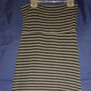 BLACK AND GREY STRIPED KIRRA MAXI SKIRT